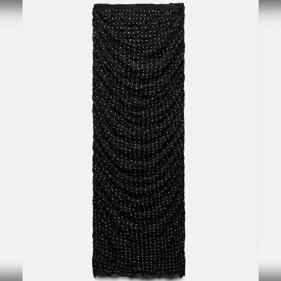 Zara Dresses & Skirts - Elegant Zara Jewel Lace Midi Skirt